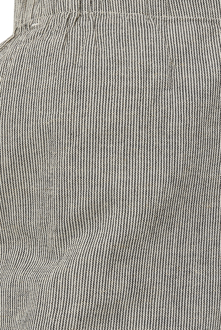 Organic Cotton Linen Ticking Stripe Tapered Pant